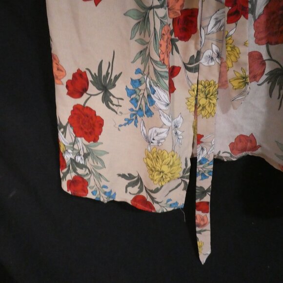 GIRLS ON FILM | size 10 | Floral Tie Waist Gown / Cover-Up - Picture 9 of 16